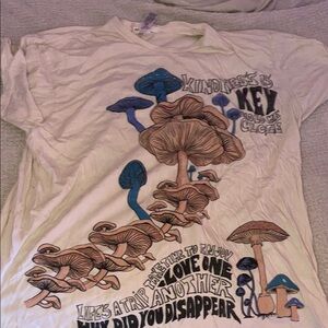 Graphic T-Shirt with Mushroom Design